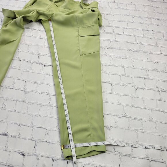 Michael Kors Light green paperback waist high rise belted jogger pants size S - Picture 3 of 12